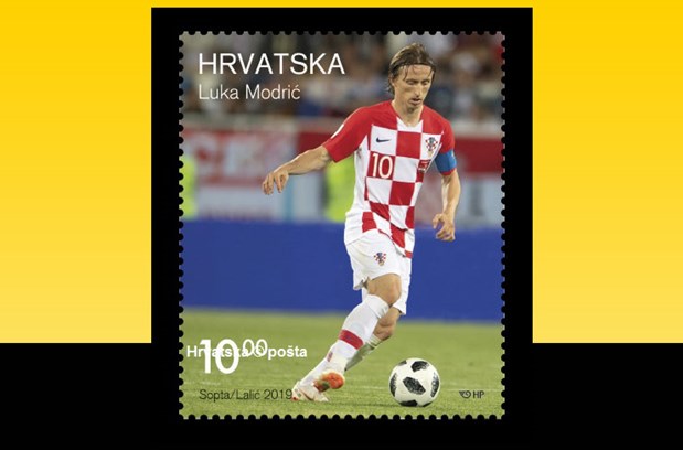 Luka Modrić on postage stamp