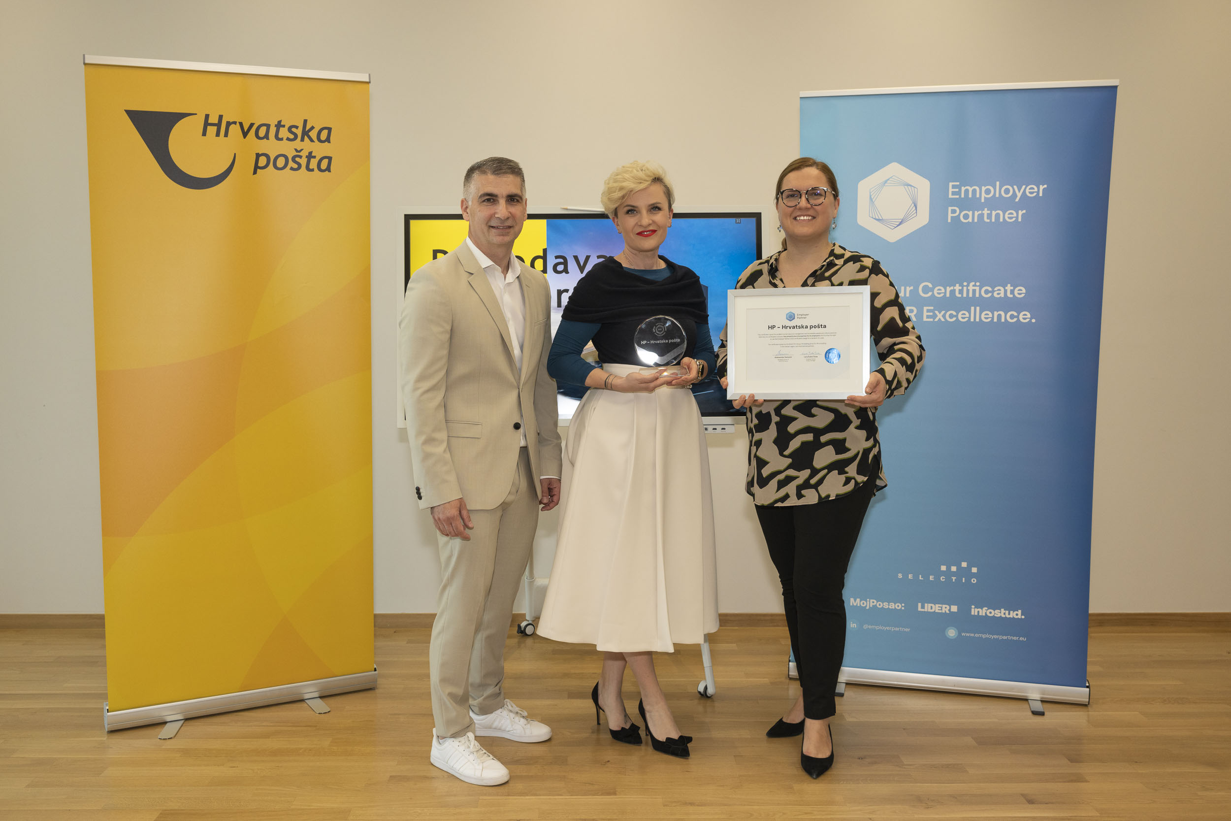 Hrvatska pošta ponovno dobila Certifikat Poslodavac Partner